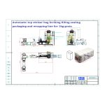 ടോപ്പ് സ്റ്റിക്കർ ബാഗുള്ള ഓട്ടോമാറ്റിക് ഫ്ലാറ്റ് ബോട്ടം ബാഗ് ഫില്ലിംഗ് സീലിംഗ് പാക്കേജിംഗ് റാപ്പിംഗ് ലൈൻ ഞങ്ങളുടെ ക്ലയന്റ് ഓർഡർ ചെയ്യുന്നു